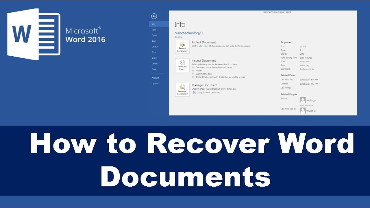 word for mac recover unsaved document